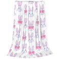 thumbnail image 2 of Pofeuu Heart Rabbit Print Ultra-Soft Micro Fleece Blanket,for Bed Or Sofa,All Season Throw Blankets Flannel Blanket-60"x50", 2 of 7