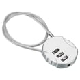 thumbnail image 1 of Uxcell Small Combination Lock 11.8 Inch, 1 Pack 3 Digit Padlock for Locker, Silver Tone, 1 of 6