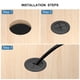 thumbnail image 5 of Grommet de cable negro Uxcell 4 Pcs Grommet de escritorio Grommet flexible de caucho para escritorios y superficies de escritorio que se ajusta a 1-1/8 pulgadas, 5 of 7
