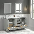 thumbnail image 3 of 60" Freestanding Bathroom Vanity with Countertop - Metal Grey, 3 of 14