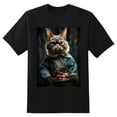 thumbnail image 5 of Plus Size Shirt for Women Black Tops for Women Short Sleeves Shirt for Women Grumpy Cat T Shirt Crewneck Shirt for Women 3XL, 5 of 5