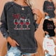 thumbnail image 4 of Pntutb Tops de mujer Impreso Media cremallera Fuzzy Fleece Neck Sudadera de manga larga Pullover tops Blusa Navidad Casual Suéter Camisas Tee Blusa Pntutb Pntutb-7177, 4 of 5