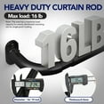 thumbnail image 5 of ZOPZO Curtain Rod Adjustable Window Drapery Rod, Black, 48-84 Inch, Heavy Duty Curtain Pole for Living Room Bedroom Easy Install, 5 of 9