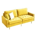 Mid Century Modern Couch, High End Velvet Fabric Contemporary Sofa Sets