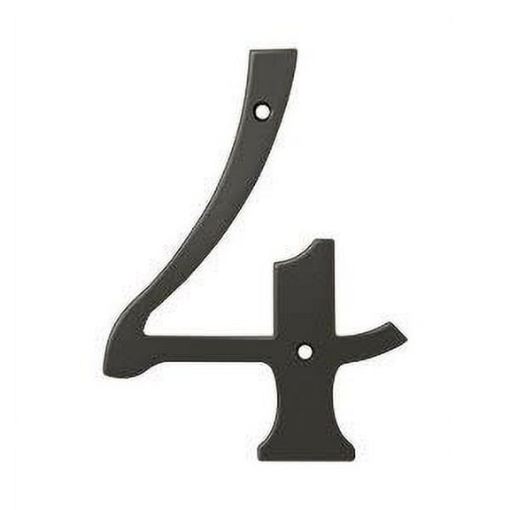 Deltana RN6-4U10B 6" Numbers; Solid Brass; Oil Rubbed Bronze Finish