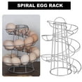 thumbnail image 4 of Yucurem Spiral Egg Skelter Dispenser Rack Metal Storage Display Rack (Silver), 4 of 9