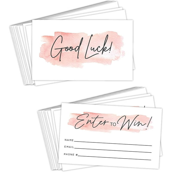 Raffle Tickets Watercolor Enter to Win 100 Pcs 3.5 x 2 Inch