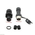thumbnail image 2 of SagaSave 5 Set 2Pin Aviation Connector Plug Socket Sensor Cable Gland Cap IP68 Waterproof Black, 2 of 6