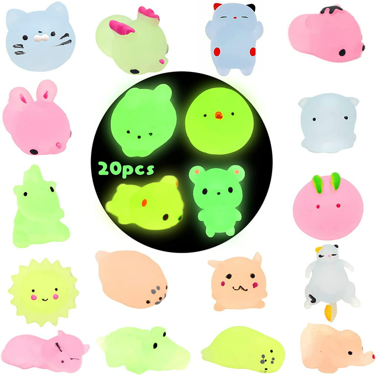 Glow-in-the-Dark Mochi Squishies  Glow in the dark, Cute toys, Neon glow