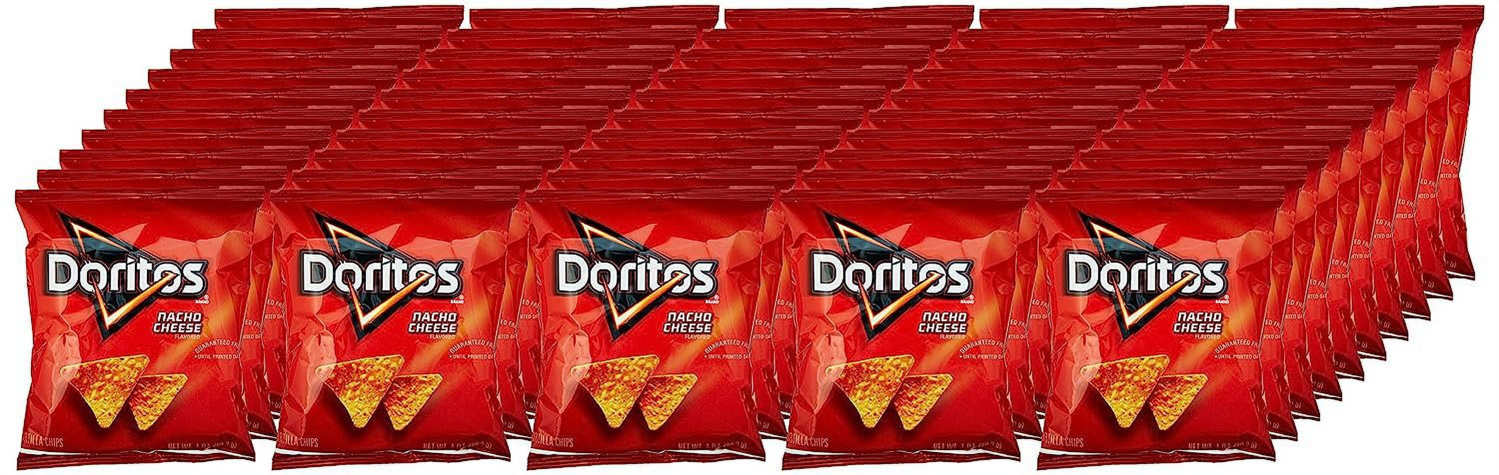 Doritos Nacho Cheese Flavored Tortilla Chips, 1 Oz Bags 50Count