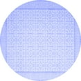 thumbnail image 1 of Ahgly Company Machine Washable Indoor Round Abstract Blue Contemporary Area Rugs, 3' Round, 1 of 4