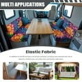 thumbnail image 3 of Yuyamidu Whilpool Tie Dye RV Dinette Cushion Covers Washable Camper Cushion Slipcover 1 Bench Cover 1 Backrest Cover Stretch Seat Sofa Chair Cover RV Accessory, 3 of 7