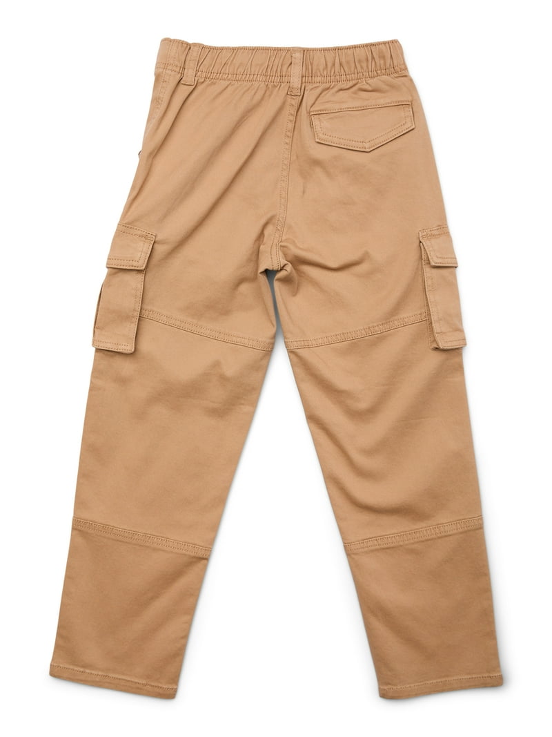 Wonder Nation Boys Twill Cargo Pants 98% Cotton 2% Spandex