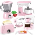 thumbnail image 1 of Set de accesorios de cocina Play Shemira con cafetera, color rosa, 1 of 7