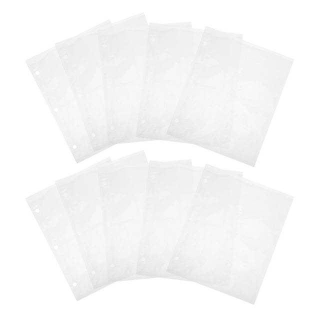 unbranded 10Ud Protector De Página Transparente Para Tarjetas Con Elegante Para Oficina