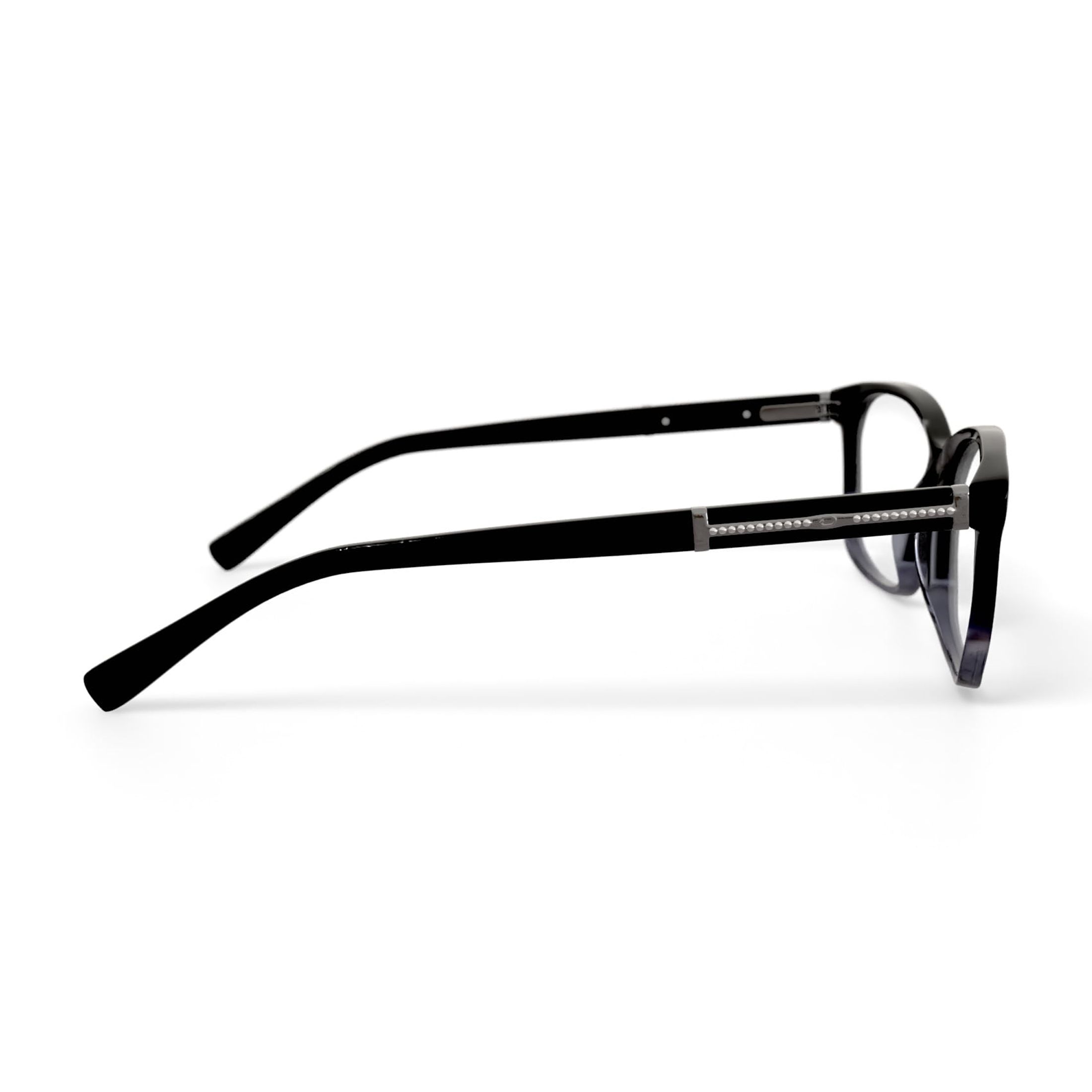 Oscar Women's OSL474 Prescription Eyeglasses with Case, Crystal Black