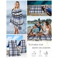 thumbnail image 5 of Blue Black Plaid Beach Towels Oversized Super Absorbent, Farmhouse Blue Black Checkered Lightweight Bath Towel Quick Dry Sets For Bathroom/Pool/Rv Camping/Beach Play/Gym Room/Picnic 35"x70", 5 of 8