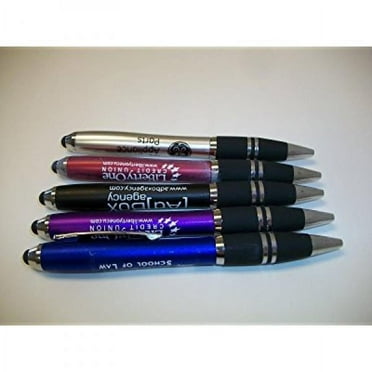 5 Lot Misprint Ink Pens with Soft Tip Stylus for Touch Screen, Thick Barrel