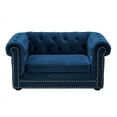 thumbnail image 2 of Husky Navy Velvet Pet Bed, 2 of 8