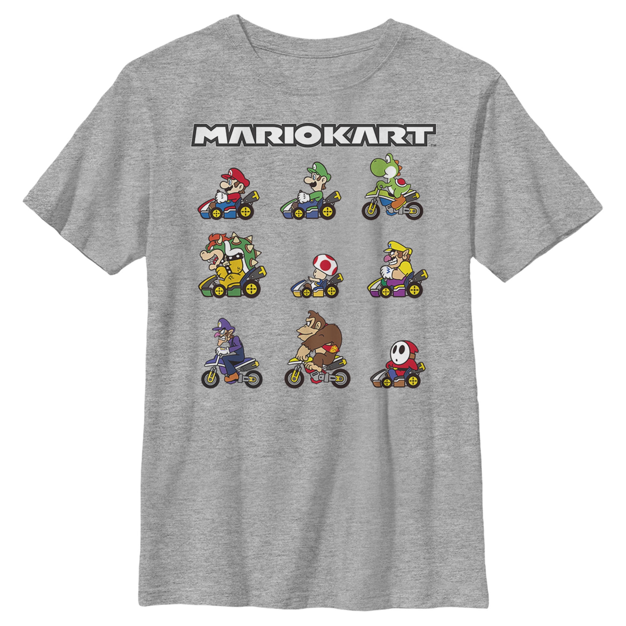 Nintendo - Nintendo Boys' Mario Kart Character Panel T-Shirt - Walmart ...