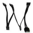 thumbnail image 5 of 2X 15 Pin Power Extension Hard Drive Cable 1 Male to 5 Female Power Supply Splitter Adapter Cable For DIY PC Sever,2 * 15Pin power extension cable,black, 5 of 6