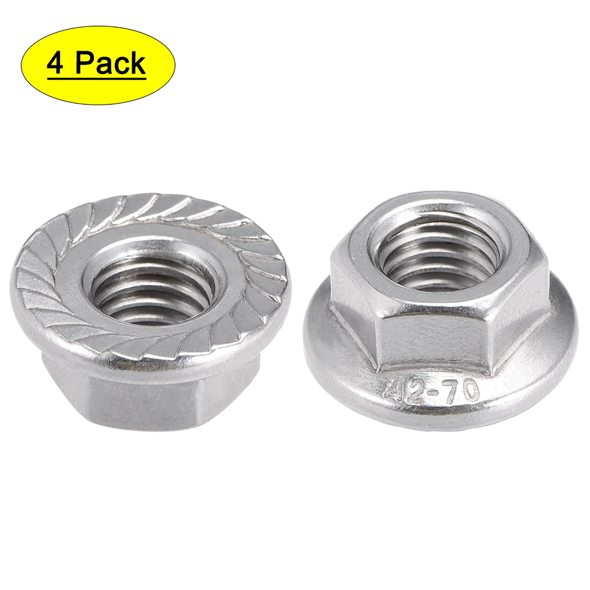 A2 M10 Stainless Steel Serrated Flange Flanged Nut 20 Pack 