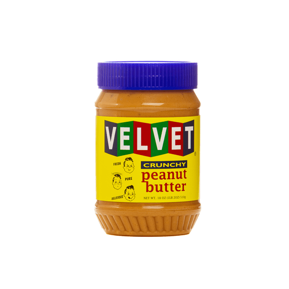 Velvet Crunchy Peanut Butter (18 oz) – Smooth, Rich, and Delicious Spread Includes Everyday Essentials with a CRUNCH