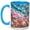 Blue, variant on Stained Glass Beach Coffee Mug, Seashell Starfish Mug, Ceramic Cup