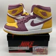 thumbnail image 1 of Size 10.5 - Jo r-dan 1 Retro High OG Brotherhood 2022 White Yellow Leather, 1 of 6