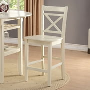ACME Tartys Counter Height Chair, Cream (Set of 2)