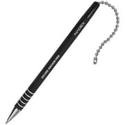 Nadex Coins NCS8-1176 Secure Counter Ballpoint Pen with Adhesive Mount and 5 Refills, Black