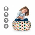thumbnail image 2 of Colorful Storage Toy Bag Chair, Geometric Semi-Circles and Oval Ellipse Shapes Funky Ethnic Style Curves Art Deco, Stuffed Animal Organizer Washable Bag, Large Size, Multicolor, by Ambesonne, 2 of 3