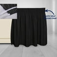 thumbnail image 2 of RUseeN Elastic Ruffle Bed Skirt Easy Warp Around King Size, Bed Skirt Full Bed, Wrap Around Ruffled Bed Skirt (Black), 2 of 7
