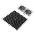 thumbnail image 5 of Kit de ventilador de Panel Solar de 25W, IPX65, resistente al agua, bajo nivel de ruido, ventilador Dual con energía Solar para gallinero, perrera y Granero, 5 of 5