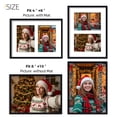 thumbnail image 3 of Kuxerla 8x10 Collage Picture Frame ,Displays 2Pcs 4x6 Pictures with Mat or 1Pcs 8x10 Picture without Mat , Collage Picture Frame for Horizontal or Vertical Display, Black, 1 Pack, 3 of 12