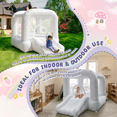 thumbnail image 5 of White Bounce House with Blower, Inflatable Bouncer Castle with Slide for Kids/Toddler Indoor/Outdoor Parties, 5 of 6