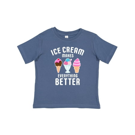 

Inktastic Ice Cream Makes Everything Better Boys or Girls Baby T-Shirt