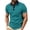 Mint Green, variant on Avirosel Men's Summer Breathable Short Sleeve Shirt Striped Color Block Casual Polo with 3 Buttons for Outdoor Sports and Daily Wear Army Green