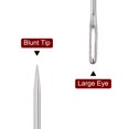 thumbnail image 4 of Unique Bargains 40Pcs Large Eye Sewing Needles 3.94in Leather Needle Embroidery Long Straight Hand Needles Stainless Steel, 4 of 5
