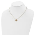 thumbnail image 4 of 14k Two Tone Gold Satin Triangle Necklace, 4 of 7