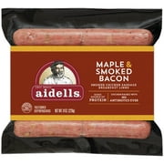 Aidells Maple & Smoked Bacon, Sausage Breakfast Links, 8 oz 10 Ct (Fully Cooked Links)