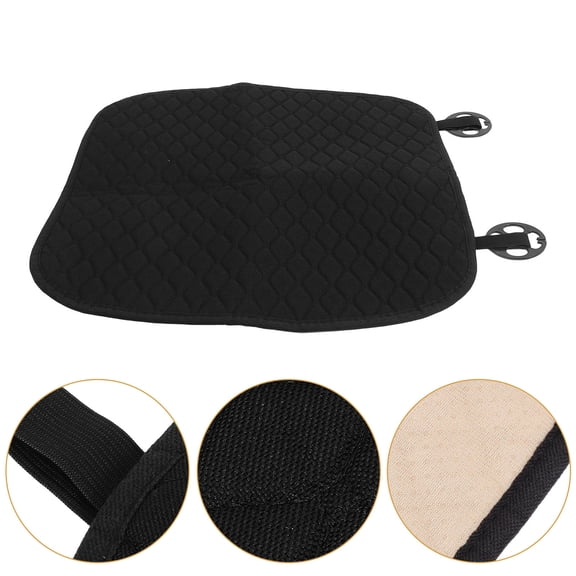 WEUVEB Anti-Slip Seat Cushion Car Lumbar Pad Cotton Black for Driving Comfort