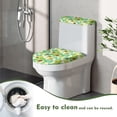 thumbnail image 4 of HELLHERO Green Four-Leaf Clovers Soft Easy to Install 2 Pcs Set with Stretch Toilet Top Cover Easy Care, 4 of 8