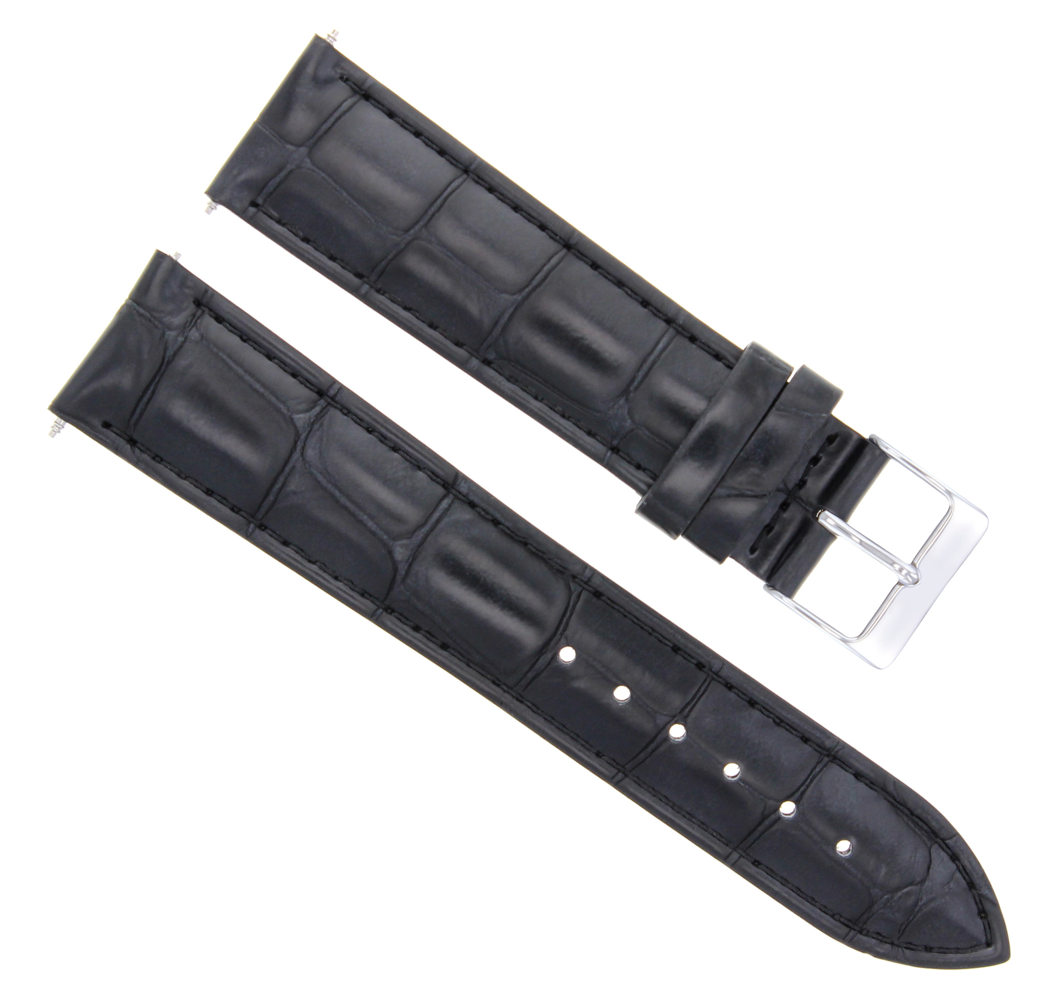 19MM GENUINE LEATHER WATCH BAND STRAP FOR ORIENT WATCH 19/18MM BLACK