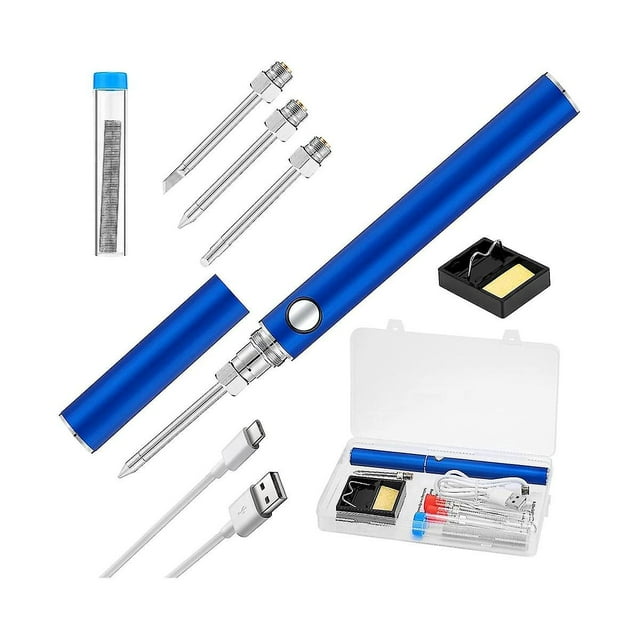 Kit de soldador inalámbrico, soldador con caja de almacenamiento y punta de soldador de 3 piezas, para electro