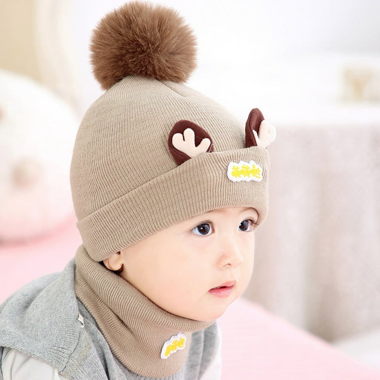 Meuva Baby Kids Boy Girl Pompom Hat Winter Warm Knit Bobble
