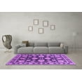 thumbnail image 3 of Ahgly Company Indoor Square Oriental Purple Traditional Area Rugs, 8' Square, 3 of 4