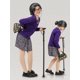 thumbnail image 5 of Disfraz de abuelita para niños Gnodio, vestido morado, 8-10 años, 5 of 6