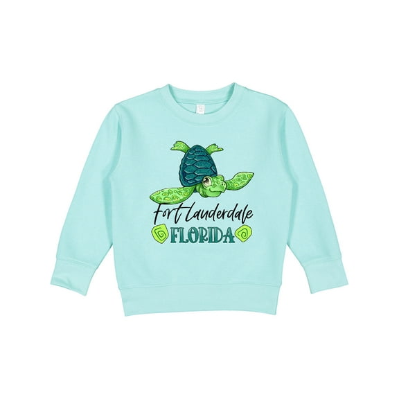 Inktastic Fort Lauderdale, Florida Happy Sea Turtle Toddler Sweatshirt