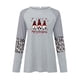 thumbnail image 5 of Puntoco Moda Mujer Cuello Redondo Manga Larga Estampado Casual Camiseta Blusa Puntoco Puntoco-2081, 5 of 5